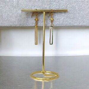 Golden Glow Geometric Earrings
